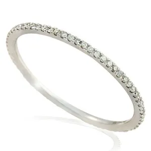 0.20ct Round-Cut Diamond Eternity Ring, 18k White Gold