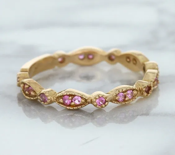 0.26ctw Pink Sapphire Alternating Marquise Ring in 14K Rose Gold