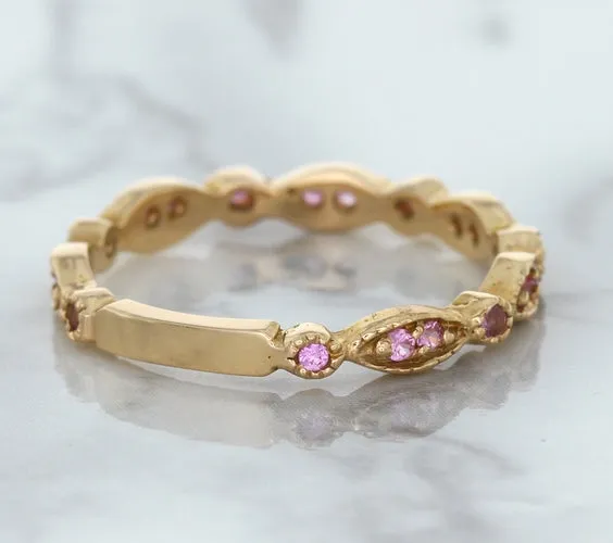 0.26ctw Pink Sapphire Alternating Marquise Ring in 14K Rose Gold