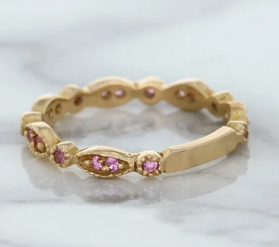 0.26ctw Pink Sapphire Alternating Marquise Ring in 14K Rose Gold