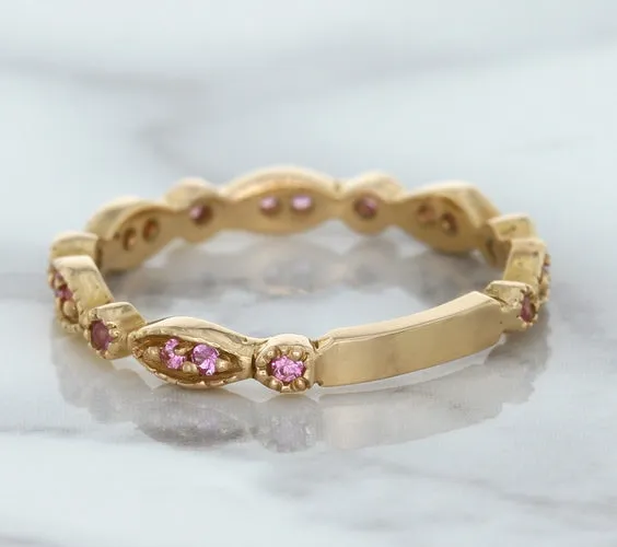 0.26ctw Pink Sapphire Alternating Marquise Ring in 14K Rose Gold