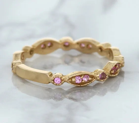 0.26ctw Pink Sapphire Alternating Marquise Ring in 14K Rose Gold