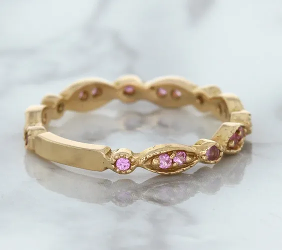 0.26ctw Pink Sapphire Alternating Marquise Ring in 14K Rose Gold