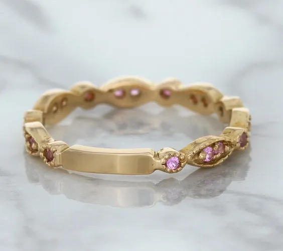 0.26ctw Pink Sapphire Alternating Marquise Ring in 14K Rose Gold
