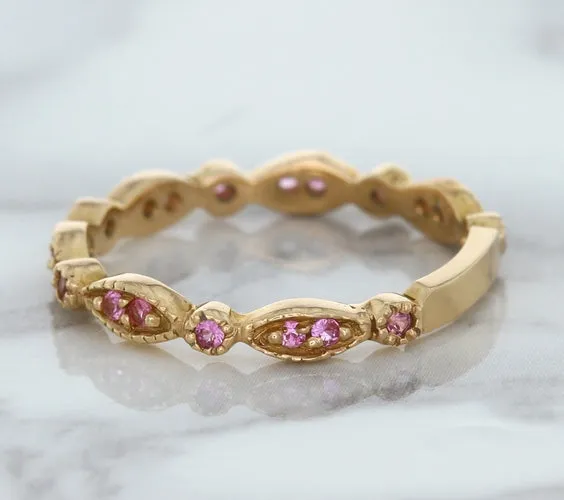 0.26ctw Pink Sapphire Alternating Marquise Ring in 14K Rose Gold