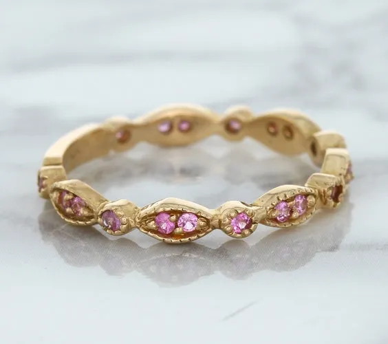 0.26ctw Pink Sapphire Alternating Marquise Ring in 14K Rose Gold