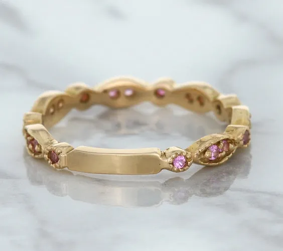 0.26ctw Pink Sapphire Alternating Marquise Ring in 14K Rose Gold