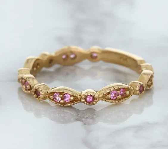 0.26ctw Pink Sapphire Alternating Marquise Ring in 14K Rose Gold