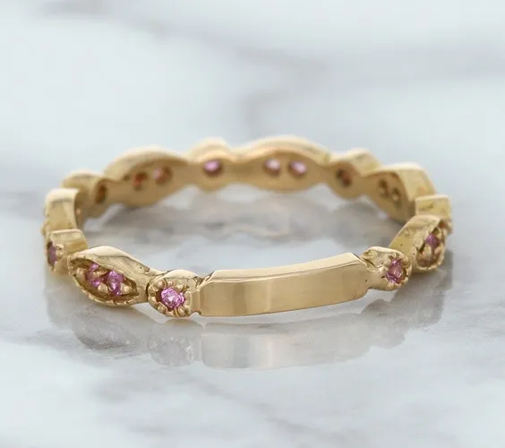 0.26ctw Pink Sapphire Alternating Marquise Ring in 14K Rose Gold