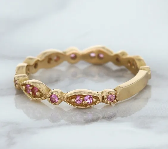 0.26ctw Pink Sapphire Alternating Marquise Ring in 14K Rose Gold