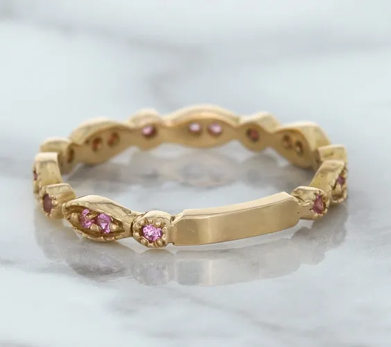 0.26ctw Pink Sapphire Alternating Marquise Ring in 14K Rose Gold