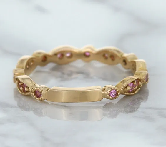 0.26ctw Pink Sapphire Alternating Marquise Ring in 14K Rose Gold