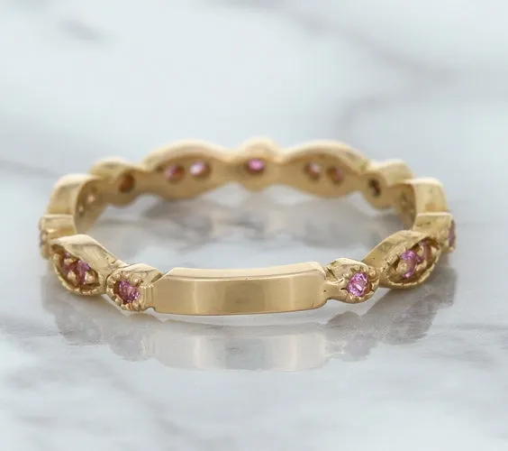 0.26ctw Pink Sapphire Alternating Marquise Ring in 14K Rose Gold