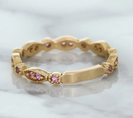 0.26ctw Pink Sapphire Alternating Marquise Ring in 14K Rose Gold