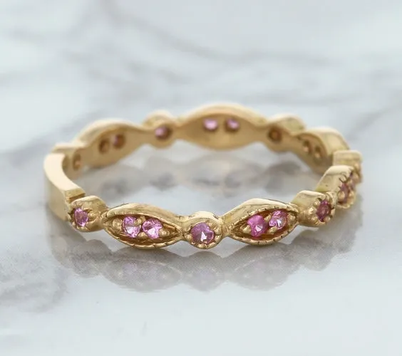 0.26ctw Pink Sapphire Alternating Marquise Ring in 14K Rose Gold