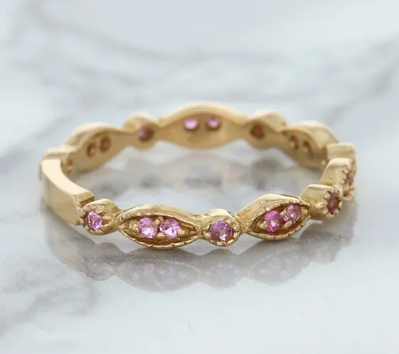 0.26ctw Pink Sapphire Alternating Marquise Ring in 14K Rose Gold