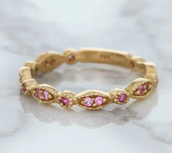 0.26ctw Pink Sapphire Alternating Marquise Ring in 14K Rose Gold