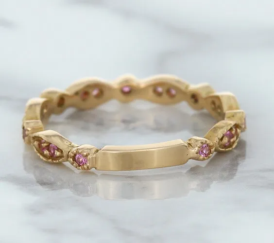 0.26ctw Pink Sapphire Alternating Marquise Ring in 14K Rose Gold