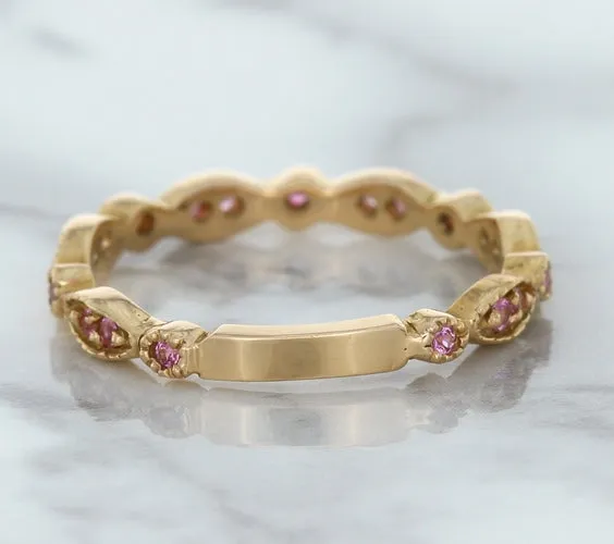 0.26ctw Pink Sapphire Alternating Marquise Ring in 14K Rose Gold