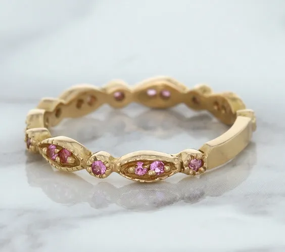 0.26ctw Pink Sapphire Alternating Marquise Ring in 14K Rose Gold