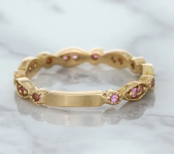 0.26ctw Pink Sapphire Alternating Marquise Ring in 14K Rose Gold