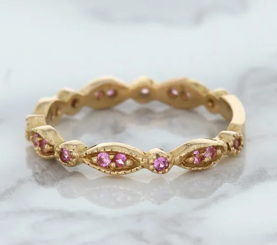0.26ctw Pink Sapphire Alternating Marquise Ring in 14K Rose Gold