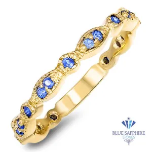 0.30ctw Blue Sapphire Alternating Marquise Ring in 14K Yellow Gold