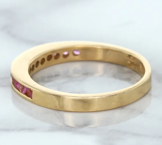 0.35ctw Round Pink Sapphire Ring in 14K Rose Gold