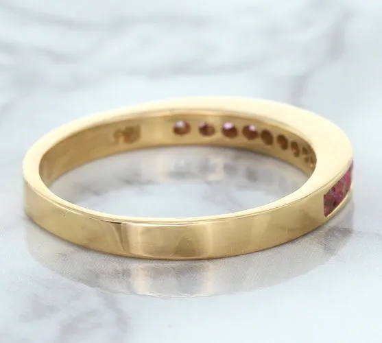 0.35ctw Round Pink Sapphire Ring in 14K Rose Gold