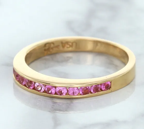 0.35ctw Round Pink Sapphire Ring in 14K Rose Gold