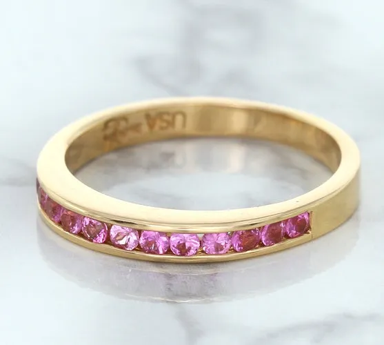 0.35ctw Round Pink Sapphire Ring in 14K Rose Gold
