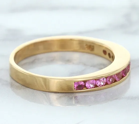 0.35ctw Round Pink Sapphire Ring in 14K Rose Gold