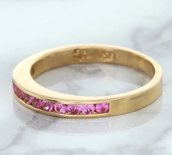 0.35ctw Round Pink Sapphire Ring in 14K Rose Gold