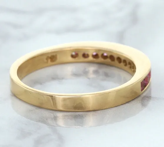 0.35ctw Round Pink Sapphire Ring in 14K Rose Gold