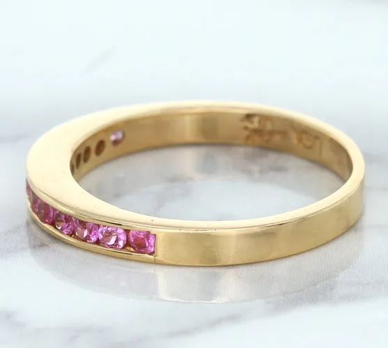 0.35ctw Round Pink Sapphire Ring in 14K Rose Gold