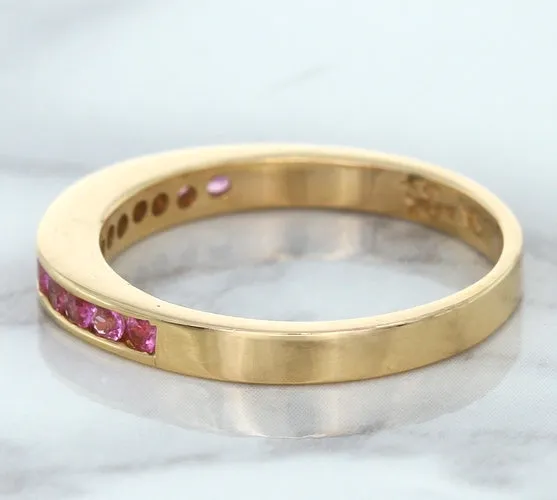 0.35ctw Round Pink Sapphire Ring in 14K Rose Gold