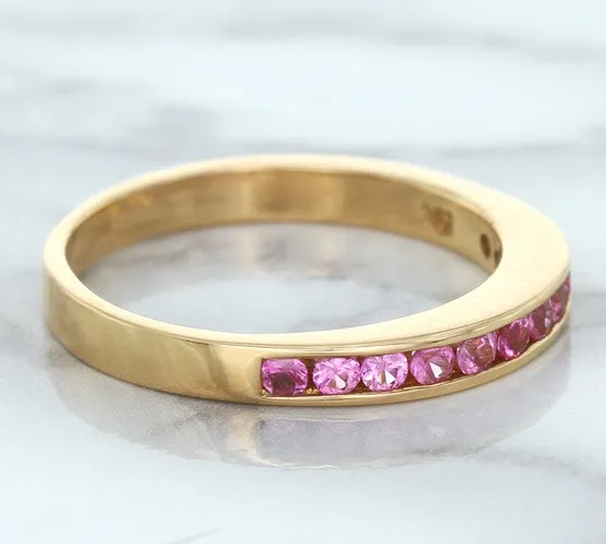 0.35ctw Round Pink Sapphire Ring in 14K Rose Gold