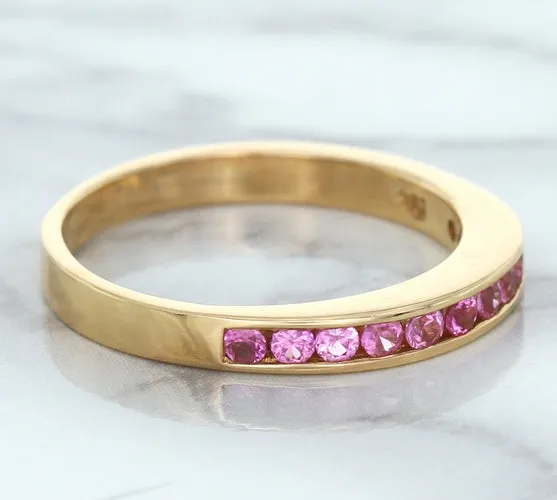 0.35ctw Round Pink Sapphire Ring in 14K Rose Gold