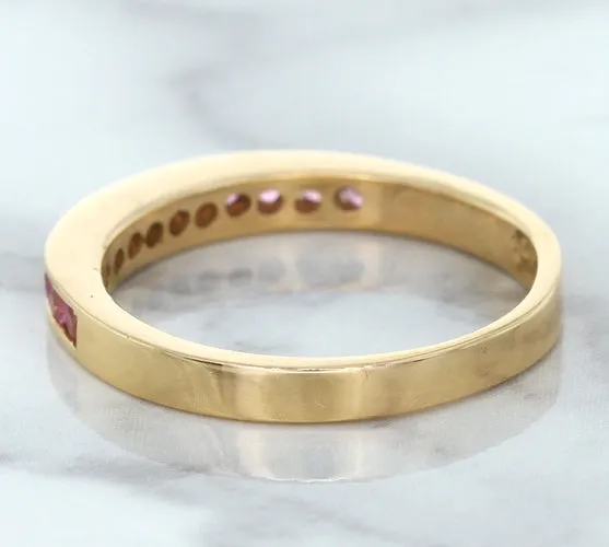 0.35ctw Round Pink Sapphire Ring in 14K Rose Gold
