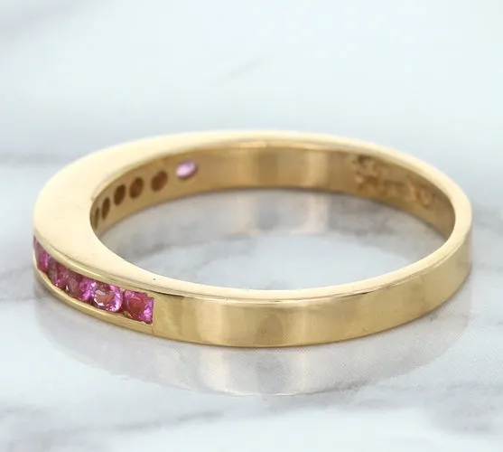 0.35ctw Round Pink Sapphire Ring in 14K Rose Gold