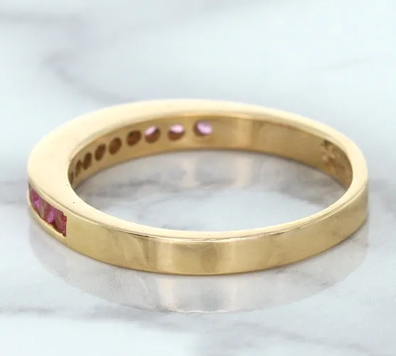 0.35ctw Round Pink Sapphire Ring in 14K Rose Gold