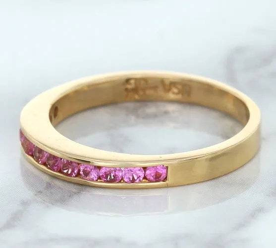 0.35ctw Round Pink Sapphire Ring in 14K Rose Gold