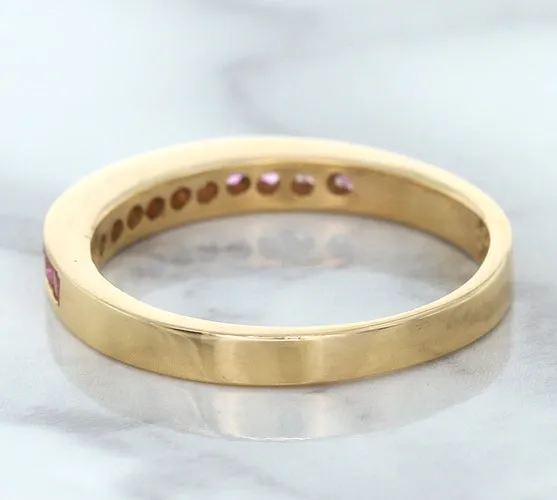 0.35ctw Round Pink Sapphire Ring in 14K Rose Gold