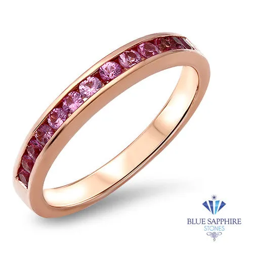 0.35ctw Round Pink Sapphire Ring in 14K Rose Gold