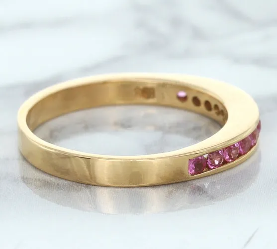 0.35ctw Round Pink Sapphire Ring in 14K Rose Gold