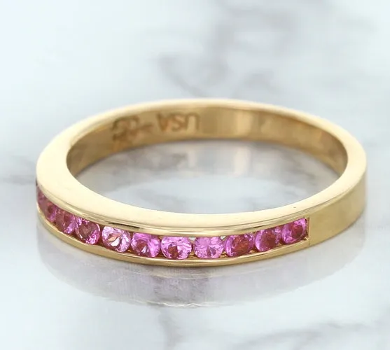 0.35ctw Round Pink Sapphire Ring in 14K Rose Gold