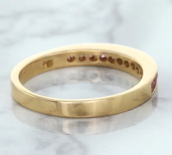 0.35ctw Round Pink Sapphire Ring in 14K Rose Gold