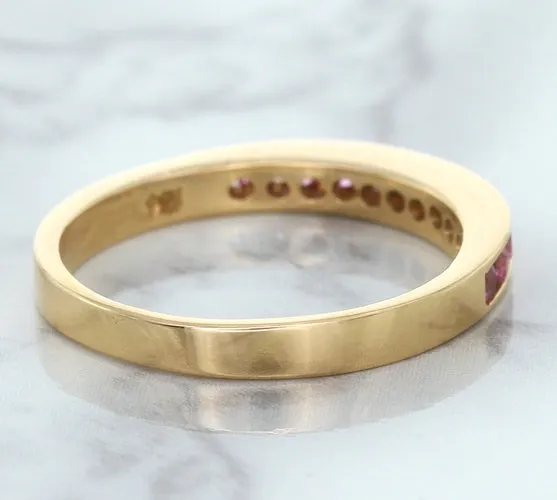 0.35ctw Round Pink Sapphire Ring in 14K Rose Gold