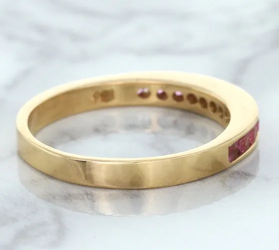 0.35ctw Round Pink Sapphire Ring in 14K Rose Gold