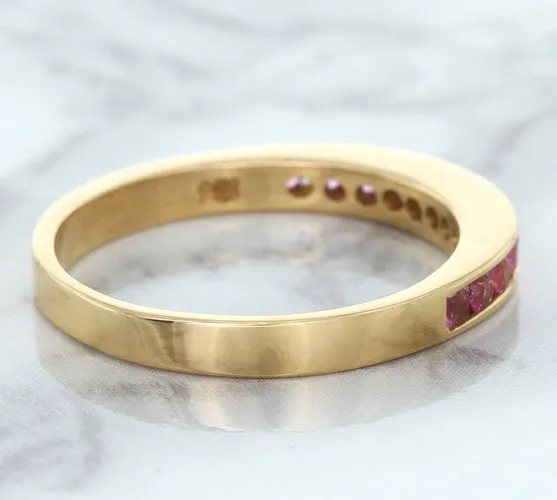 0.35ctw Round Pink Sapphire Ring in 14K Rose Gold